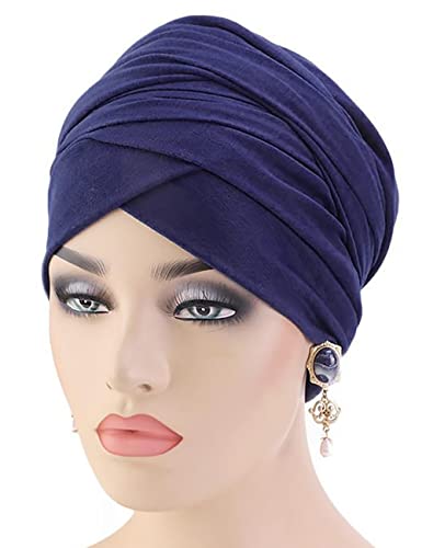Harewom Long Sock Tubular Turban Headwrap African Hair Wraps for Women Loc Bohemian Tube Tail Hair Scarf Headband Tie