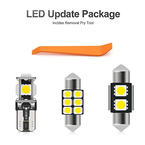 10 luces LED interiores blancas para Nissan Pathfinder R53 miniatura 6