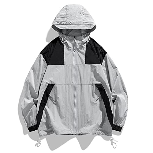 Veste homme contre les coups de soleil style streetwear gris M