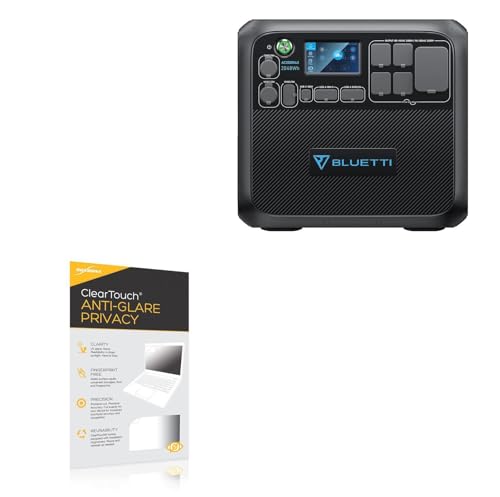 BoxWave Screen Protector Compatible With BLUETTI AC200MAX - ClearTouch Anti-Glare Privacy (2-Pack), Privacy Screen Protector Flexible Film Anti-Glare