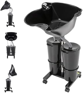 Electric Portable Shampoo Bowl Shampoo Table Hairdresser's Shampoo Basin Home Sink Shampoo Tray With Adjustable Height and Downspout; Sprinkler with On/Off Switch