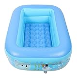 Dyqyym Piscina Inflable hogar, para Adultos, Mejorada, Antideslizante, Cuadrada, bañera de plástico, Piscina de Aire oceánico, para el hogar, Familia, Interior, Clima cálido, Patio, Fiest