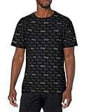 Fila Men's AOP Graphic Tee, Black, Small