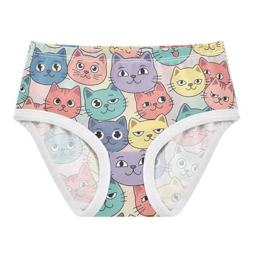 Colorful Cartoon Cute Cat Girls Underwear Toddler 2t Cotton Little Girl Panties Durable Briefs Undies Kids