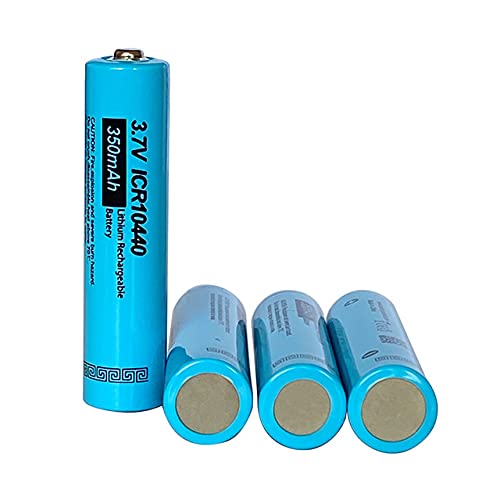 Icr10440 3.7V 350Mah Lithium Ion Rechargeable Battery With Button Top 10Pcs #TOP4