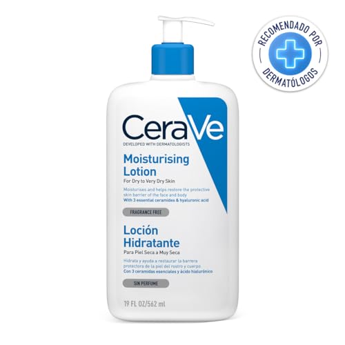CeraVe Loción Hidratante 562ml Hidrante diario para rostro y cuerpo para piel seca a muy seca