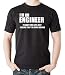 Engineer T-shirt Classic Gift for Engineer (L, Black)