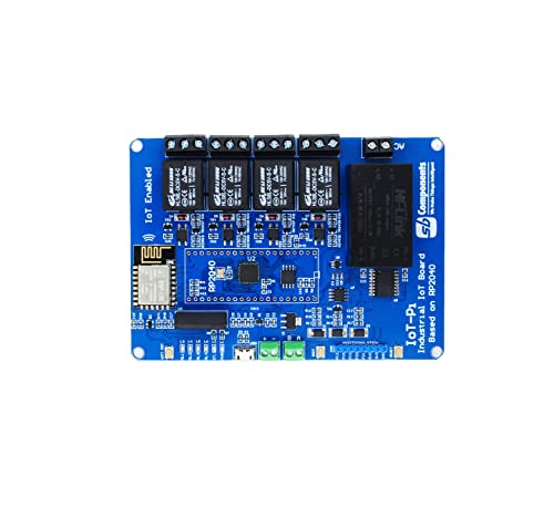 IoTPi 4�`�����l���{�[�h�ARP2040�}�C�N���R���g���[���[�AESP8266 Wi-Fi���W���[���A4/6�����[(4�`�����l��)�B