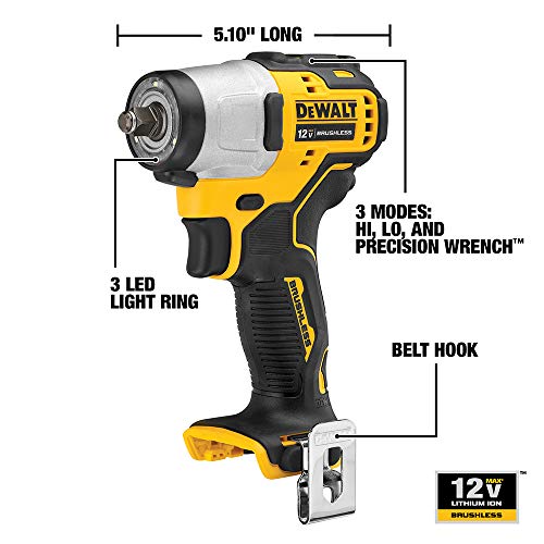 Dewalt 12V Max* Impact Wrench, Cordless, 3/8-Inch, Tool Only (Dcf902B) #TOP1