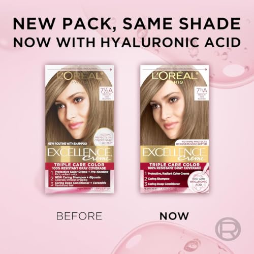 Image of L'Oreal Excellence Creme - 7-1 /2A Medium Ash Blonde (Cooler) 1 Each (Pack of 4)