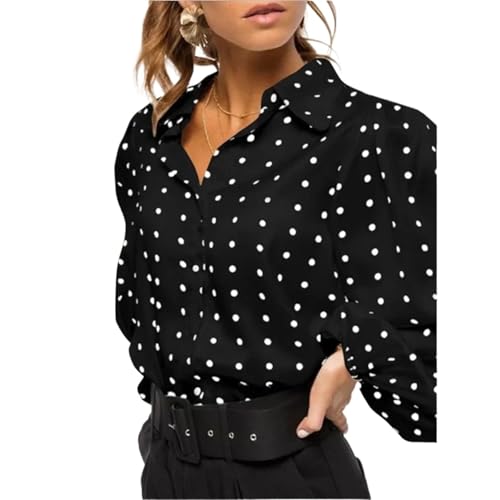 Polka Dots Punkte Kurzarm Shirt Bluse...
