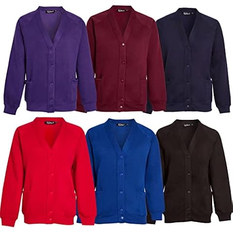 Imporio 11® Boys & Girls School Uniform V-Neck Button Cardigan for School and Casual Wear for Kids UK Size 5Yrs-14Yrs (7/8 Years, Royal Blue) Cover
