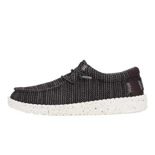 Image of HEYDUDE Boy's Youth Wally Stretch Sox Slip On Shoe, Irish Cream /Egret Size