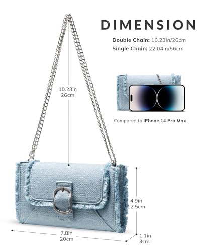 Crossbody Bag for Women Shoulder Handbags with Adjustable Chain Strap Small Lady Purse Cellphone Wallet3