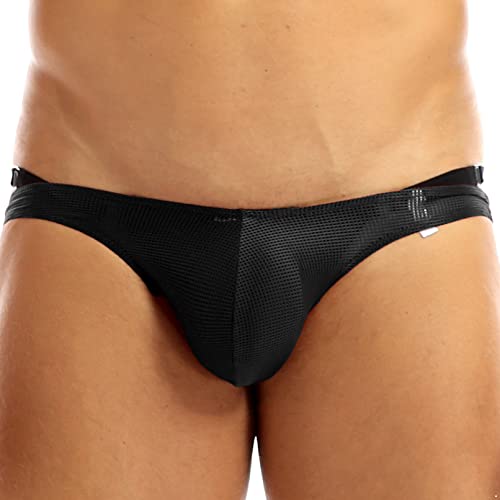 Moily Men's Mesh Sheer Low Rise G-String Thongs Lingerie Jockstrap Bikini Briefs Underwear2
