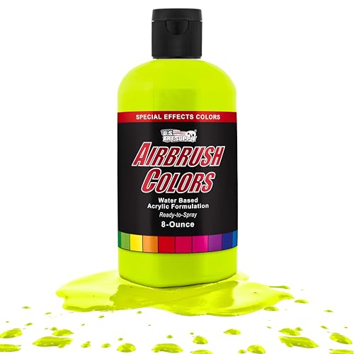 U.S. Art Supply Neon Chartreuse Green/Yellow Acrylic Special Effects Airbrush