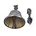 Tibetan Buddhist Meditation Bell and Dorje Set, Nepal Dharma Objects Enlightenment Bell,Handmade Meditation Altar Ritual Yoga Vajra Bell (15 x 9cm)