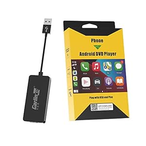 Carlinkit Bedrade Carplay Android Auto Dongle Voor Android Hoofd Unit Autoradio Moet Autokit App in de Auto, Ondersteuning MirrorScreen/IOS14.7/Online Upgrade, Zwart