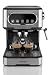 Produktbild Gorenje ESCM 15 DBK Espresso Siebträgermaschine/Espressomaschine mit professioneller Milchschaumdüse/1,5 l Wassertank/15 bar/Edelstahl, Silber/Schwarz
