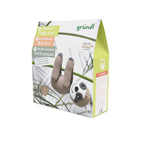 Set de crochet Gründl paresseux Fred 14cm 6 pièces set créatif cr...