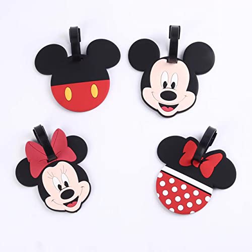 4 Pack Cute Silicone Luggage Tags, Bag Tag Travel ID Labels Tag for Baggage Suitcases Bags2