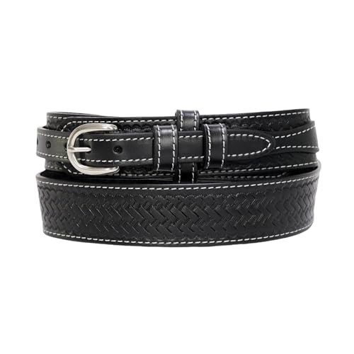 Geniune Leather Western Ranger Belt, Black