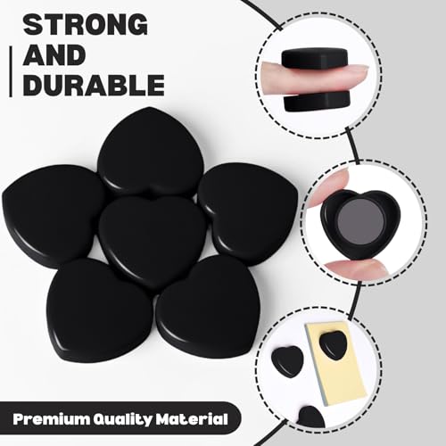 Imanes decorativos corazón negros pack 20 unidades miniatura 3