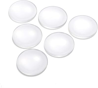 Craftdady 50Pcs Transparent Glass Cabochons 39.5-40mm Clear Glass Flat Back Dome Tile Half Round Cabochon Covers for Photo Pendant Jewelry Making