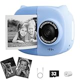Top 12 Best Travel Camera Under 500 Review 2024 32 Portable Instant Camera for Kids Print Photos Travel Digital 1080P Video Camera for Toddlers 3 4 5 6 7 8 Year Old Boy Holiday Christmas Birthday Gifts (Blue)