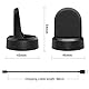 Simpeak Ladegerät Kompatibel mit Samsung Gear S3 Frontier/Classic/Gear S2/Gear Sport/Galaxy Watch, 2 in 1 Ladestation mit USB Ladekabel für SM-R770/SM-R760/R600N/R800/R805/R810 - Schwarz