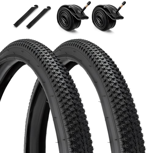 2 Pack Mountain Bike Tires 26x1.95 Premium 26 inch Mountain Bike Tires and Tubes Set Includes a Pair of Tire Levers Puncture-Resistant 26 x 1.95 Bicycle Tire