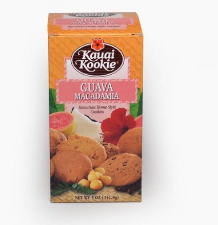 Kauai Kookie Guava Macadamia Nut, 5-Ounce Boxes (Pack of 6)
