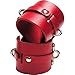 KinkLab Bondage Basics Leather Wrist Cuffs, Red