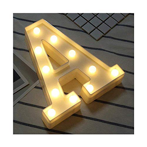 DUBENS - Luci a LED a forma di lettere dell'alfabeto,