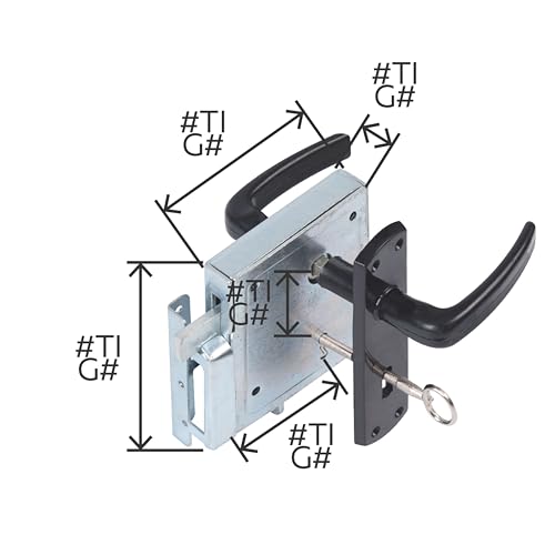 Alberts 901554 Kastenschloss | mit Nachtriegel | BB-Lochung | galvanisch blau verzinkt | 100 x 105 mm