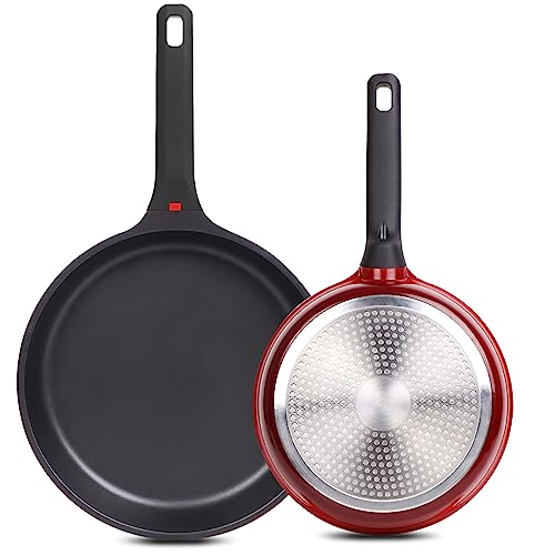 Diig Non Stick Frying Pans Set, 100% Pfoa Free Stickless Skillet For Cooking, 10 & 11 In Food Grade Aluminum Chef Pan Gas, Electric Stove Top, Induction Compatible #TOP13