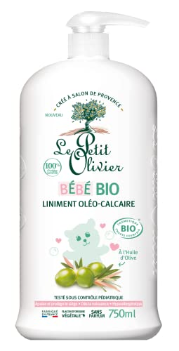 LE PETIT OLIVIER - Liniment Oléo-Calcaire - Bébé Bio - Dès La Naissance - Nettoie En Douceur...