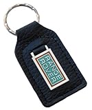 Triple-C Land Rover Range Rover Leather and Enamel Key Ring Key Fob