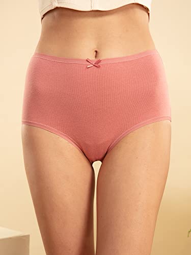 Image of NYKD NYP036 High Rise Stretch Cotton Full Coverage Full Brief with Ultrasoft Exposed Waistband-Pack of 3