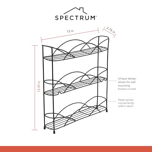 image for Spectrum Diversified 3-Tier Spice Rack Shelf Organizer for Kitchen Cou