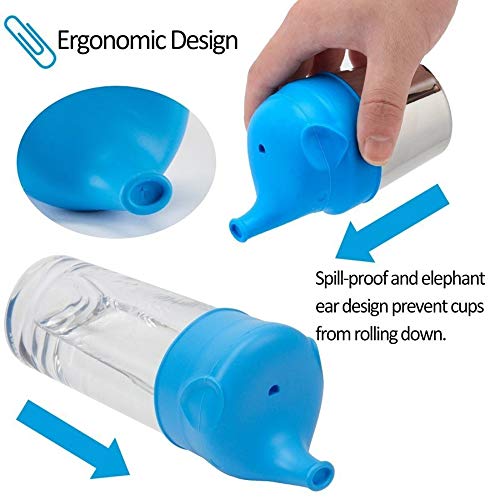 Elefante Forma Silicone Drinkware Portátil Silicone Tampa Da Copa Do Bebê Comer Treinamento Acessóri
