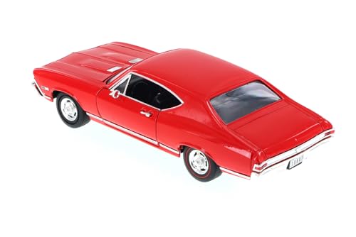 Welly 1968 Chevy Chevelle SS396, modelo a escala 1:24 miniatura 3