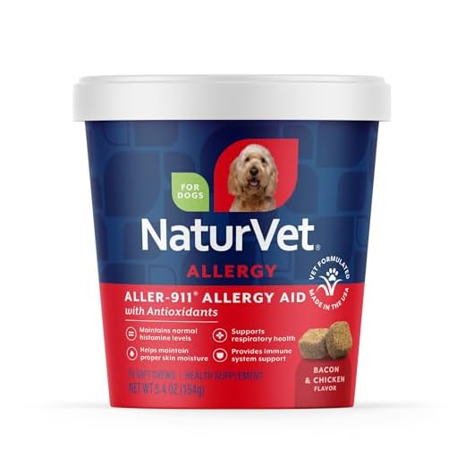 NaturVet Aller-911 Advanced Allergy Aid for Dogs & Cats - 70 Soft Chews