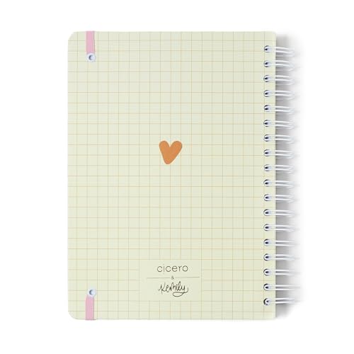 Caderno Espiral Kemily Pautado 17X24 Desperte Off White 160 Fls, Cicero