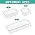 WOWBOX 6 Pack Clear Drawer Organizer Set, Acrylic Drawer Storage Trays, Storage Bins for Makeup, Cosmetics, Jewelries, Utensils, Gadgets, Office