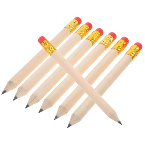 50 lápices de golf de madera con borrador rojo miniatura 1