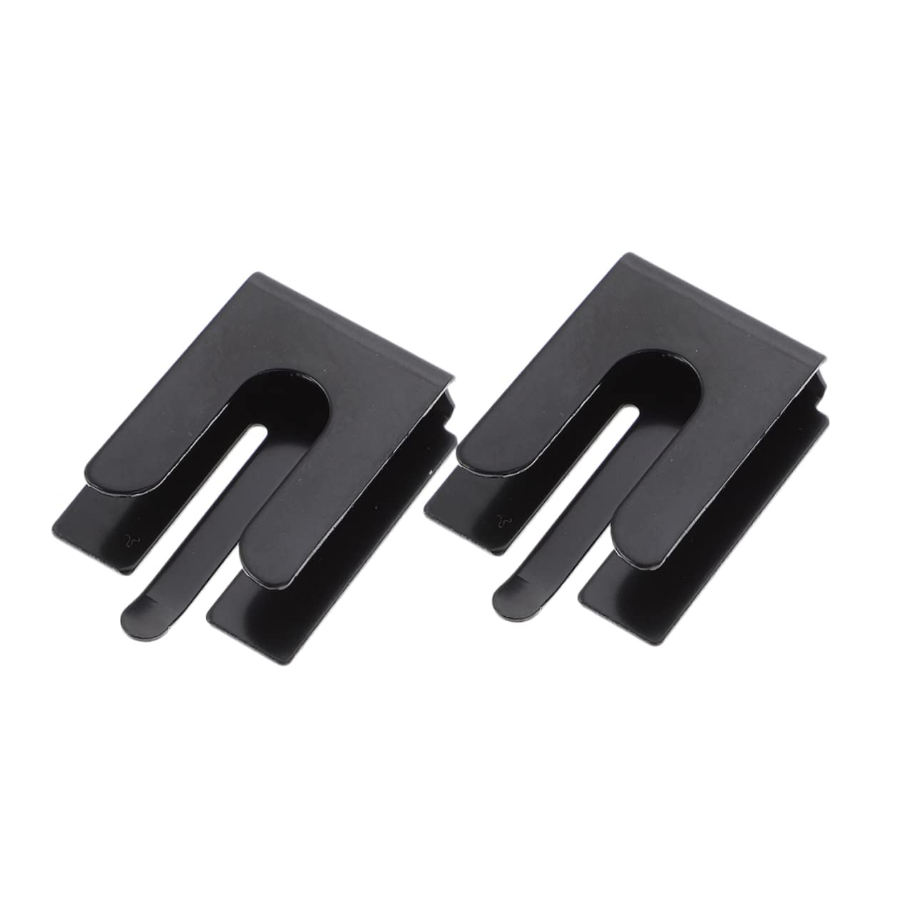 TEHAUX 2Pcs Holder Clip Iron Hook for Microphone Hang Install Without Screws Compatible with Speaker Mics and Durable Design