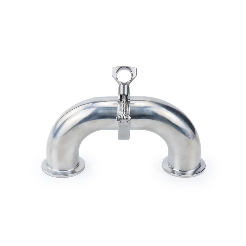 1 zestaw 304 SS kolano 90° sanitarne - kompatybilne z zaciskiem Tri Clamp (1,5"/2"/2,5") z uszczelką silikonową do kontaktu z żywnością(45mmx64)