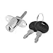61mm Height Furnitures Drawer Silver Tone Metal Lock w 2 Keys