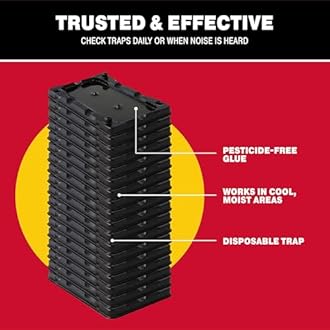 Catchmaster-20 Mouse & Insect Glue Traps, Heavy-Duty Pesticide-Free Sticky Mouse Traps Indoor for Home, Used by The PROs, Adhesive Rodent & Bug Catcher, Pest Control for House & Garage